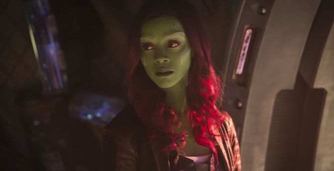 Gamora, Zoe Saldana, celebrity, Avengers: Infinity War, movie, 2018 wallpaper