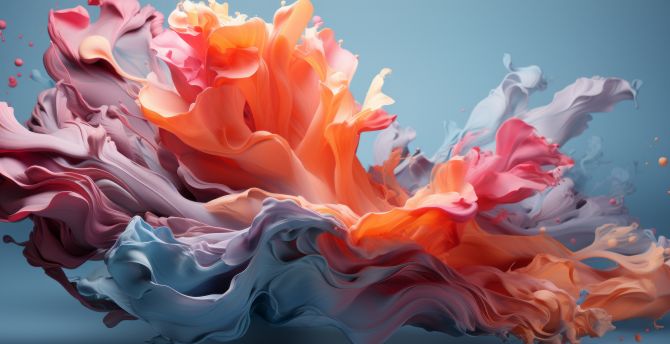 Colour blast, abstract, Windows 11 stock photo wallpaper