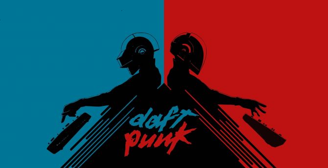 Daft Punk, musician, minimal, art wallpaper
