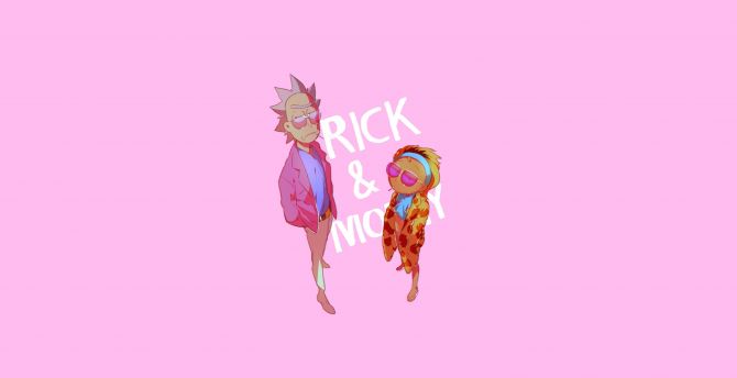 Minimal, art, Rick and Morty wallpaper