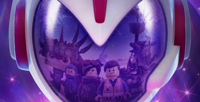 The Lego Movie 2: The Second Part, Robot, helmet's reflections, 2019 wallpaper