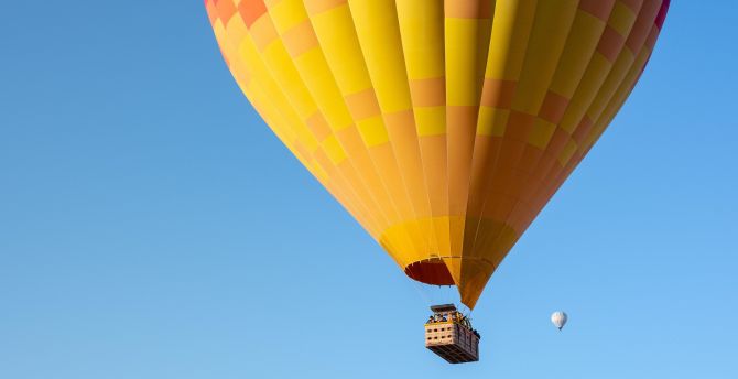 Hot air balloon, colorful, sky, flight wallpaper