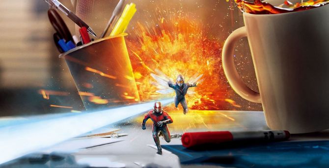 Ant-Man and The Wasp, movie poster, 2018 wallpaper