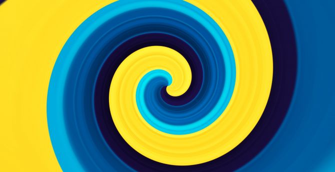 Blue-yellow swirl, abstract wallpaper