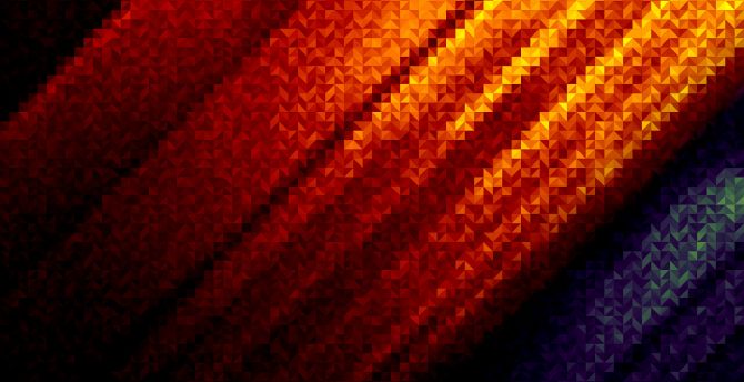 Orange pixels, geometry, abstract wallpaper