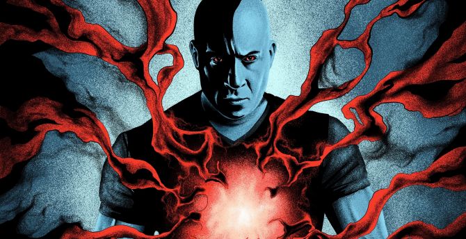 Vin Diesel, Bloodshot, 2020 movie, art wallpaper