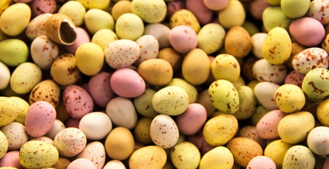 Easter eggs, colorful, chocolate wallpaper