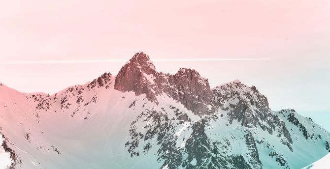 Altitude, glacier, mountain peaks, nature wallpaper