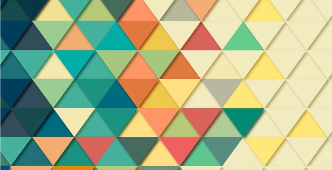 Colorful, triangles, abstract wallpaper