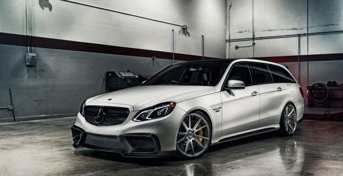 Silver, Mercedes-Benz E-Class, luxurious car wallpaper