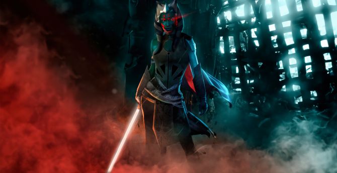 Dark side of Ahsoka, Star Wars, fan art wallpaper