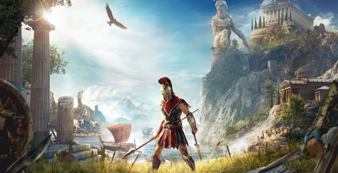 Assassin's Creed Odyssey, video game, warrior wallpaper