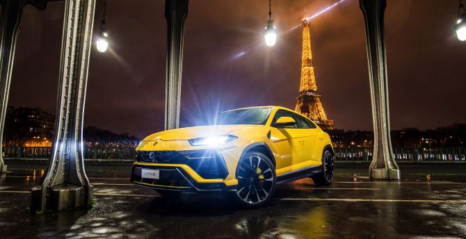 Desktop wallpaper lamborghini urus, headlight, front, hd image, picture