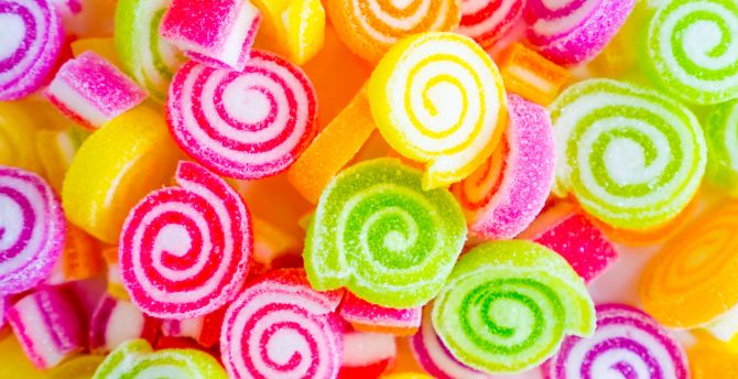 Colorful, candies, sweet rolles wallpaper