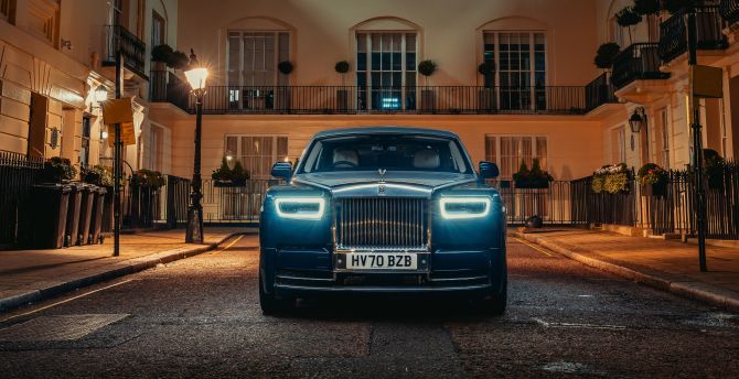Rolls-Royce Phantom, luxurios blue car, 22 wallpaper
