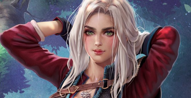 Cirilla of the witcher, game, fan art wallpaper