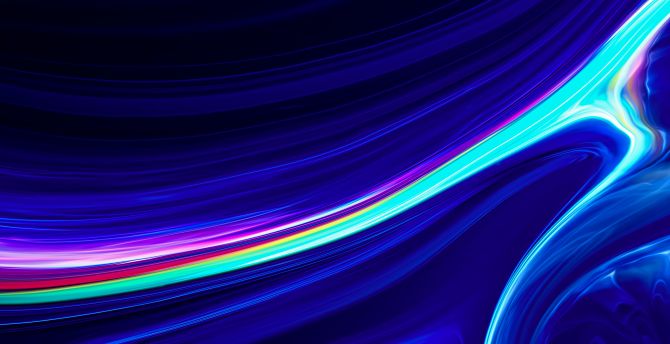 Abstract, blue texture, colorful glow, LED, art wallpaper