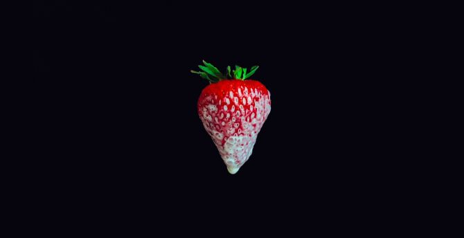 Strawberry, minimal wallpaper