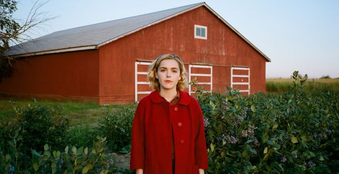 Kiernan Shipka, red dress, photoshoot 2019 wallpaper