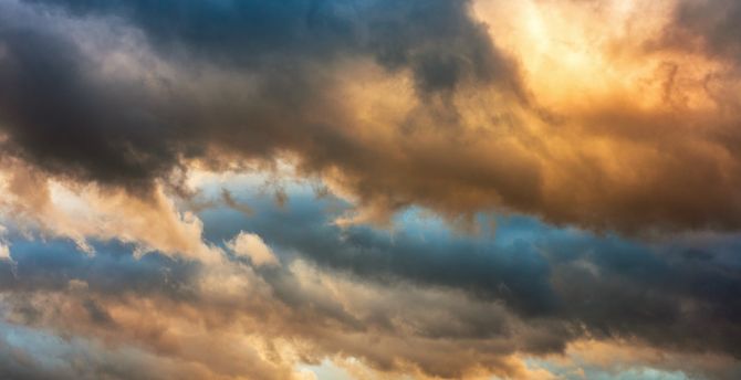 Desktop Wallpaper Sunset Clouds Light Golden Clouds Sky Hd Image Picture Background C1961b