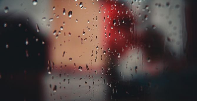 Surface, blur, drops on glass surface wallpaper