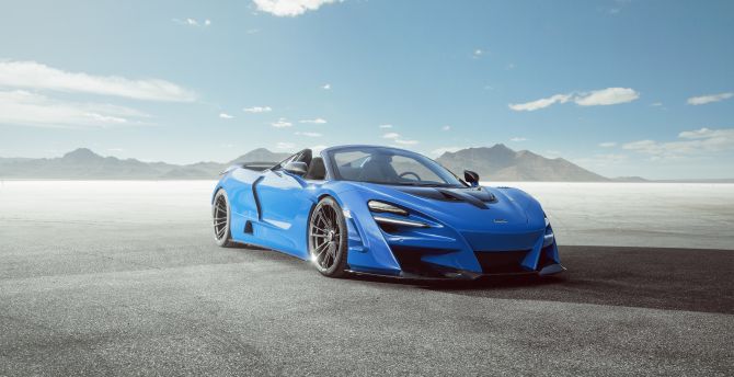 Blue car, 2020 McLaren 720S N-Largo wallpaper