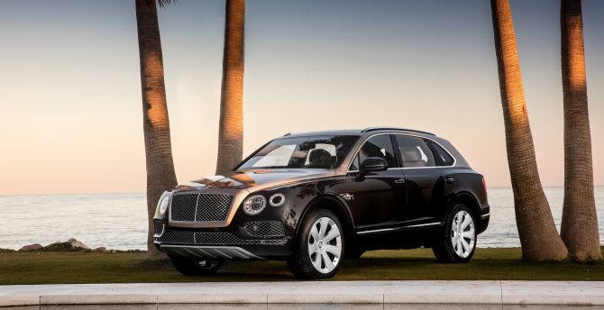 Black, Bentley Bentayga, luxurious car wallpaper