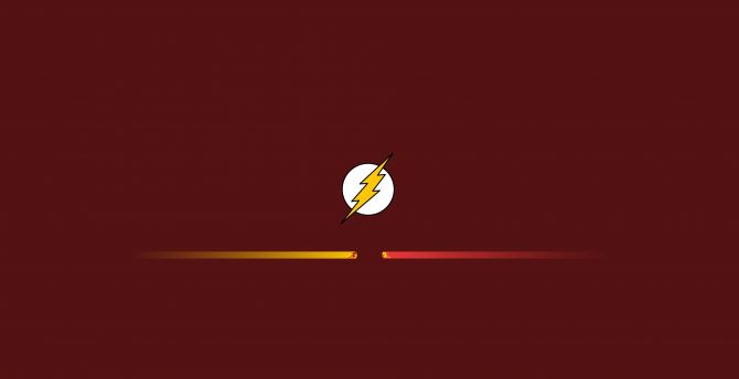 Minimal, flash, superhero, the speedster wallpaper