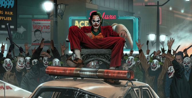 Joker's army, fan art wallpaper