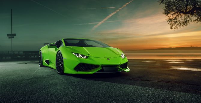 Novitec Torado Lamborghini Huracán, green, sports car wallpaper