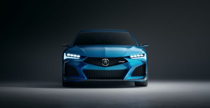 Acura Type S Concept, blue car, 2019 wallpaper