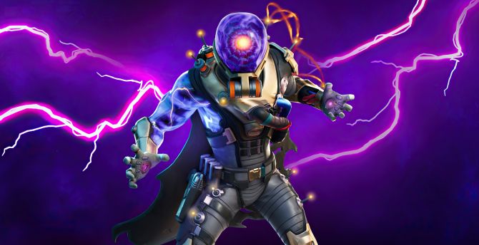 Lightning man, skin, Fortnite, online game wallpaper