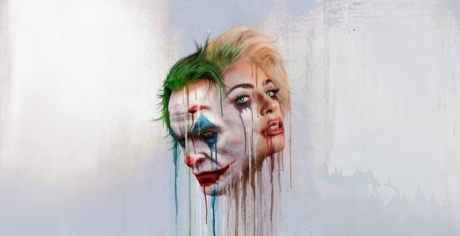 Joker's folie a deux, artwork wallpaper