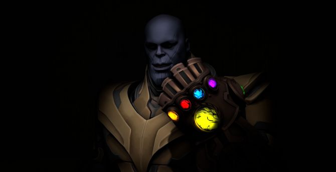 Thanos, video game, villain, dark, Fortnite wallpaper