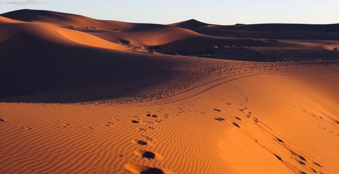Morocco, marks, dunes, desert, sand wallpaper