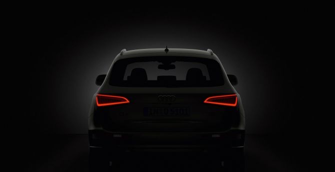 Audi Q5, rear view, portrait wallpaper