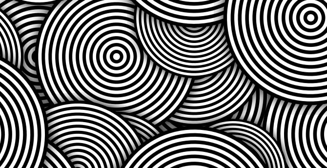 Circles, illusion, pattern wallpaper