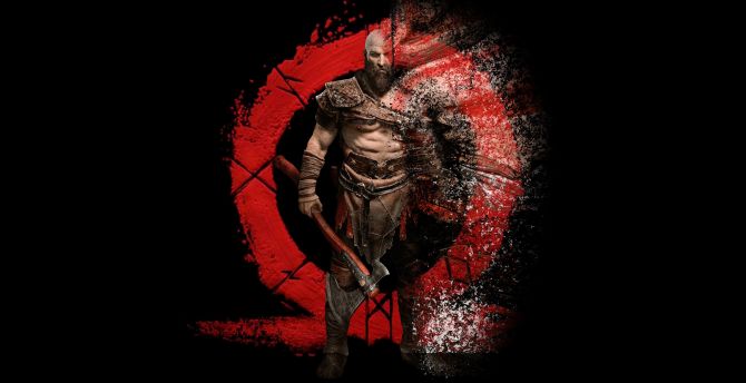 Wallpaper kratos, warrior, digital art, god of war desktop wallpaper, hd  image, picture, background, ca21db | wallpapersmug
