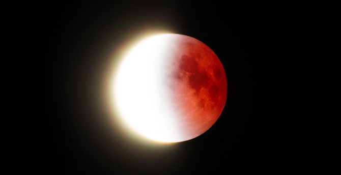 Lunar Eclipse, blood moon, dark wallpaper