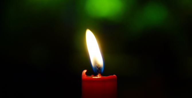 Red candle, light, flame wallpaper