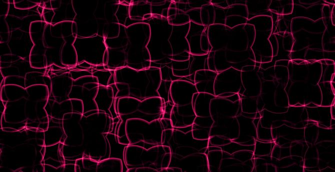 Minimal, dark, fractal, overlapping pink grid wallpaper