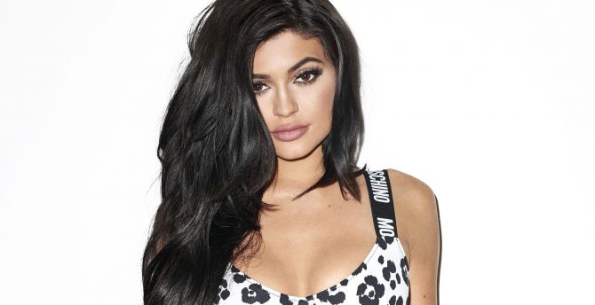 Kylie Jenner, brown eyes, model, celebrity wallpaper