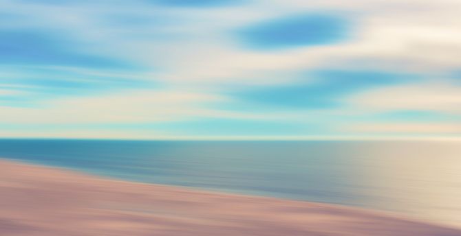 North sea, beach, blur wallpaper