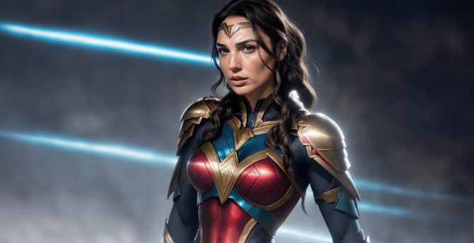 Wonder Woman in new suit, art wallpaper