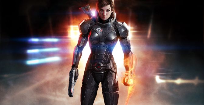 Mass Effect 3, Shepard Femshep, art wallpaper