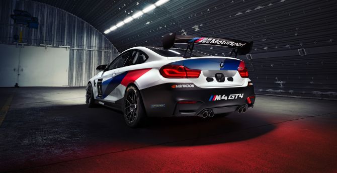 BMW M4 GT4, rear, 2020 wallpaper