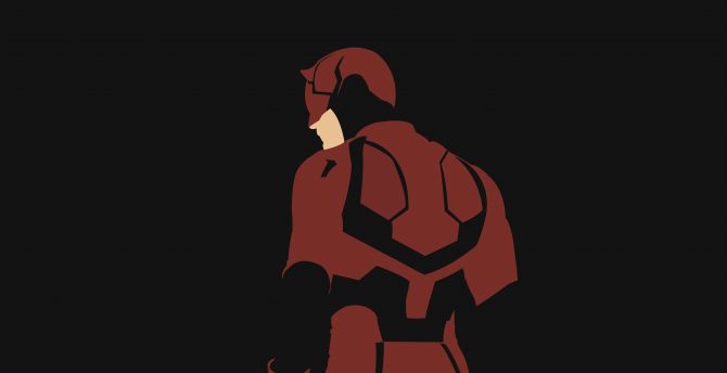 Daredevil, minimal, superhero, artwork wallpaper