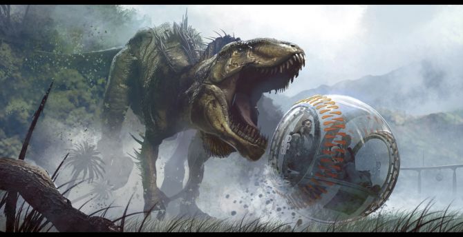 Run, video game, Dinosaur, Jurassic World Evolution, 2018 wallpaper