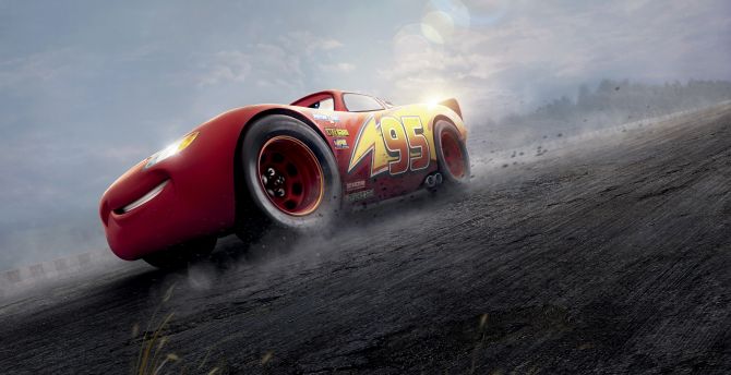 Cars 3, Red Lightning McQueen, 2017 movie wallpaper