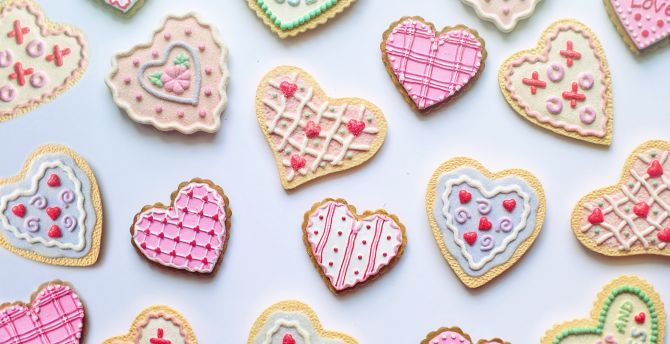Valentine's day, food, cookies wallpaper